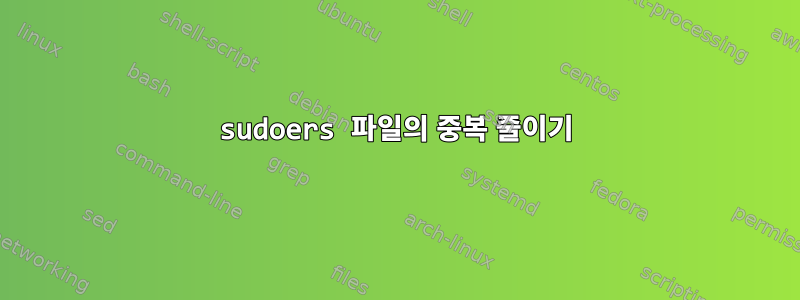 sudoers 파일의 중복 줄이기