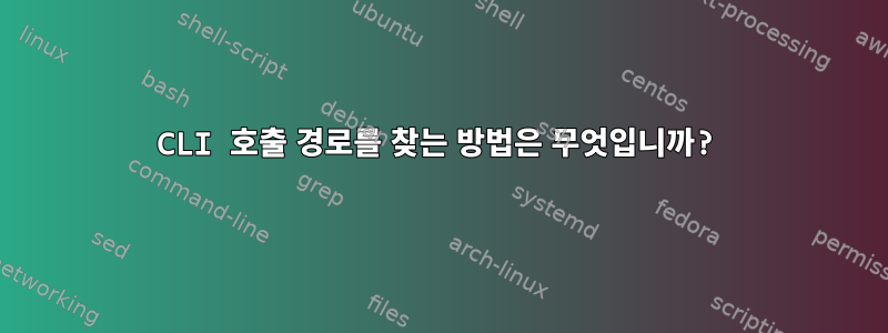 CLI 호출 경로를 찾는 방법은 무엇입니까?