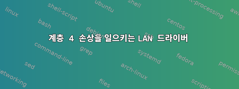 계층 4 손상을 일으키는 LAN 드라이버