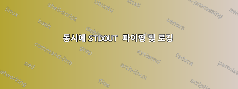 동시에 STDOUT 파이핑 및 로깅