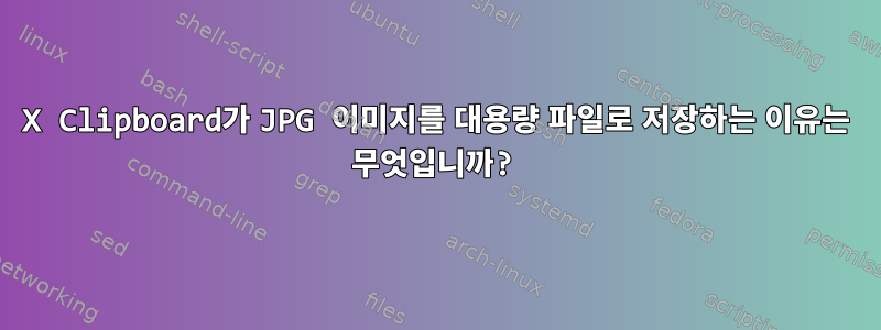 X Clipboard가 JPG 이미지를 대용량 파일로 저장하는 이유는 무엇입니까?