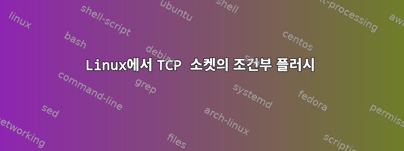 Linux에서 TCP 소켓의 조건부 플러시