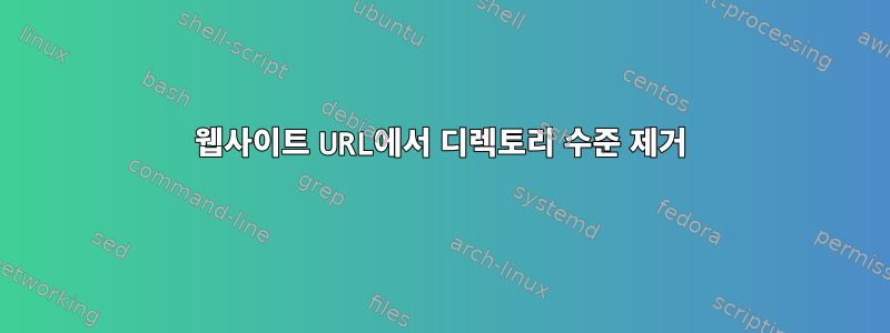 웹사이트 URL에서 디렉토리 수준 제거