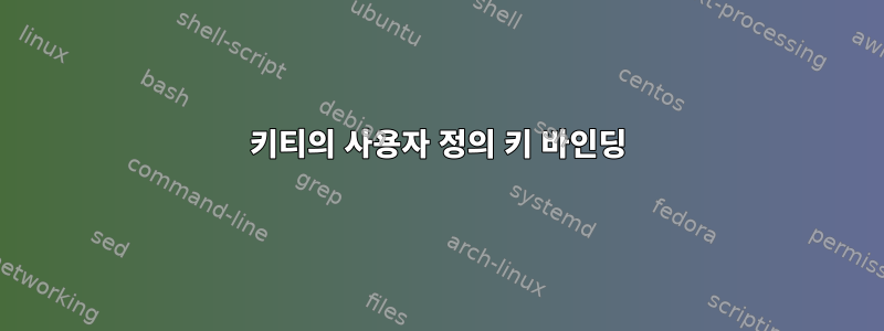 키티의 사용자 정의 키 바인딩