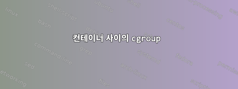 컨테이너 사이의 cgroup