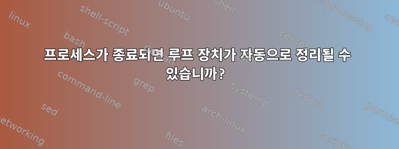 프로세스가 종료되면 루프 장치가 자동으로 정리될 수 있습니까?