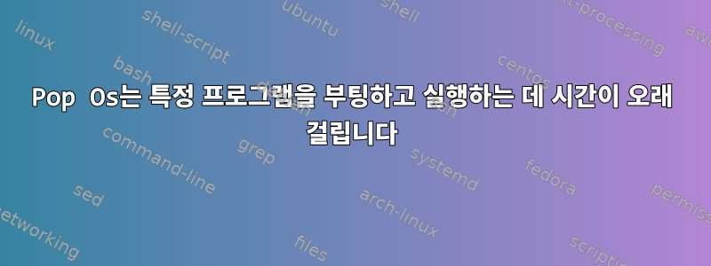 Pop Os는 특정 프로그램을 부팅하고 실행하는 데 시간이 오래 걸립니다