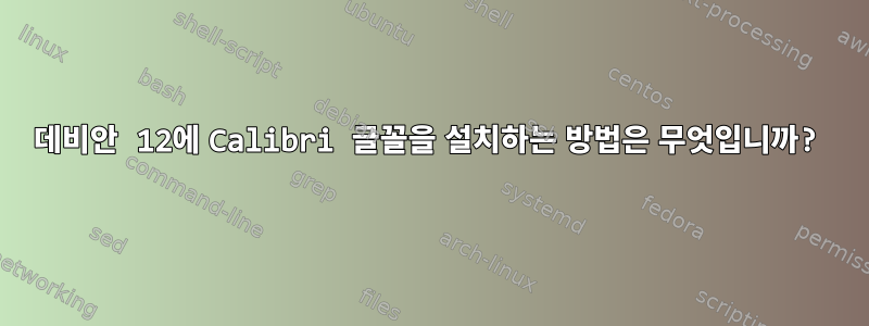 데비안 12에 Calibri 글꼴을 설치하는 방법은 무엇입니까?