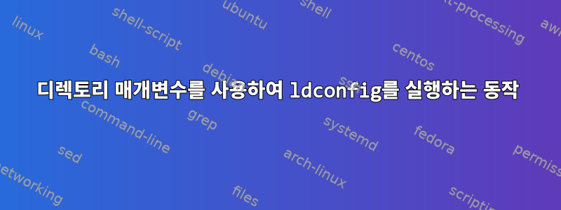 디렉토리 매개변수를 사용하여 ldconfig를 실행하는 동작