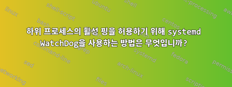 하위 프로세스의 활성 핑을 허용하기 위해 systemd WatchDog을 사용하는 방법은 무엇입니까?