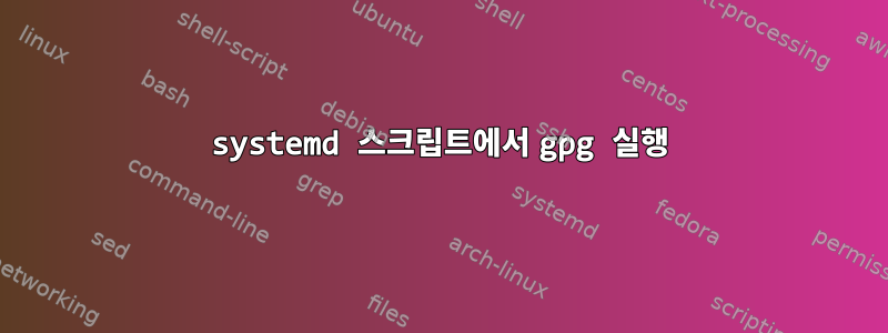 systemd 스크립트에서 gpg 실행