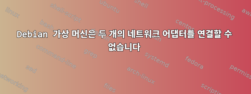 Debian 가상 머신은 두 개의 네트워크 어댑터를 연결할 수 없습니다