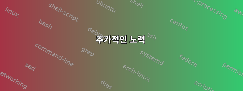 추가적인 노력