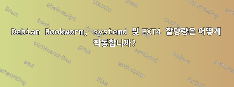 Debian Bookworm, systemd 및 EXT4 할당량은 어떻게 작동합니까?