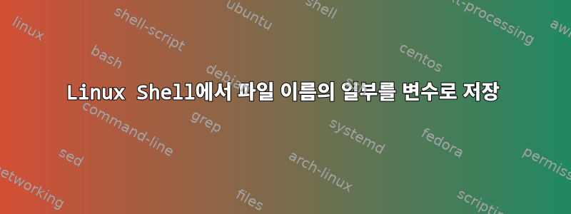 Linux Shell에서 파일 이름의 일부를 변수로 저장