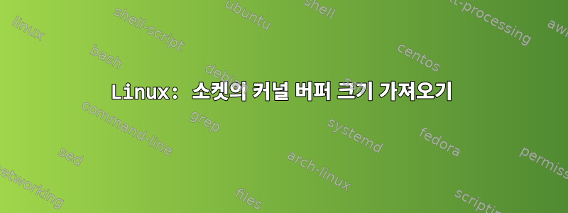 Linux: 소켓의 커널 버퍼 크기 가져오기