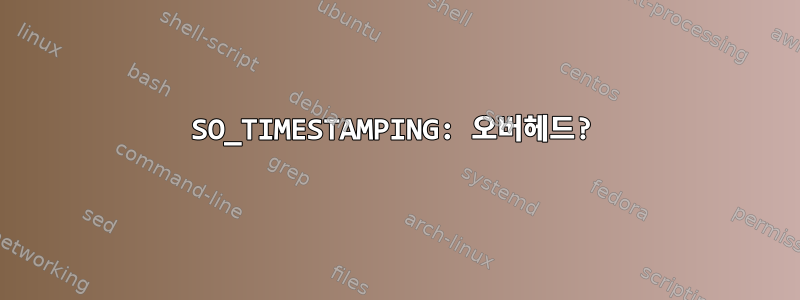 SO_TIMESTAMPING: 오버헤드?