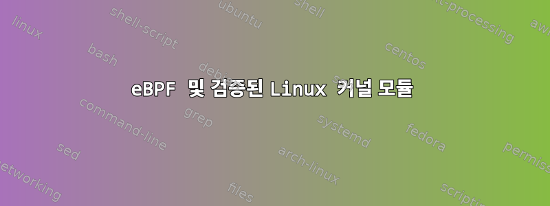 eBPF 및 검증된 Linux 커널 모듈