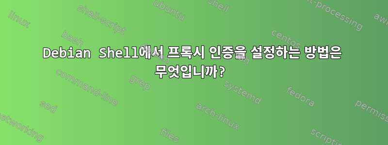 Debian Shell에서 프록시 인증을 설정하는 방법은 무엇입니까?