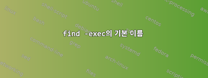 find -exec의 기본 이름