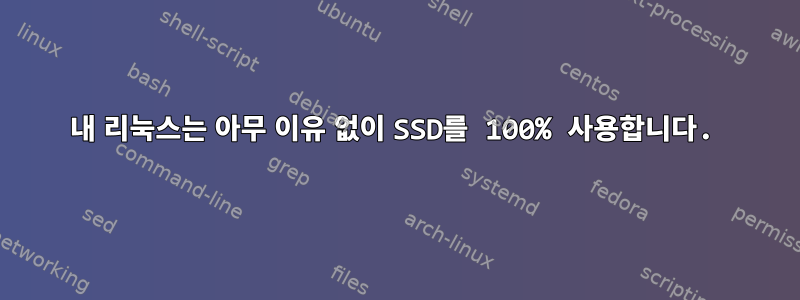 내 리눅스는 아무 이유 없이 SSD를 100% 사용합니다.