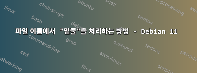 파일 이름에서 "밑줄"을 처리하는 방법 - Debian 11