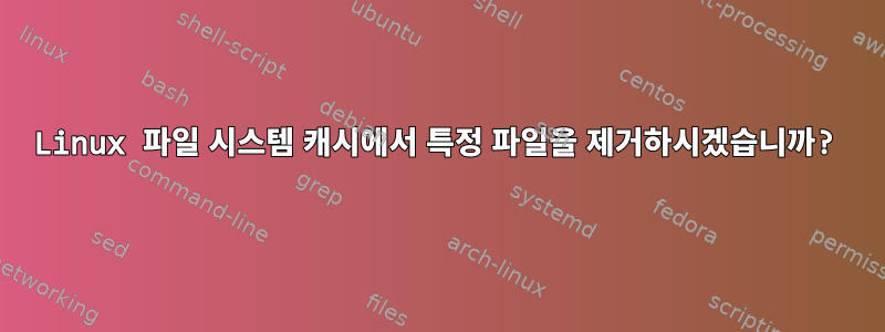 Linux 파일 시스템 캐시에서 특정 파일을 제거하시겠습니까?