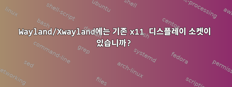 Wayland/Xwayland에는 기존 x11 디스플레이 소켓이 있습니까?