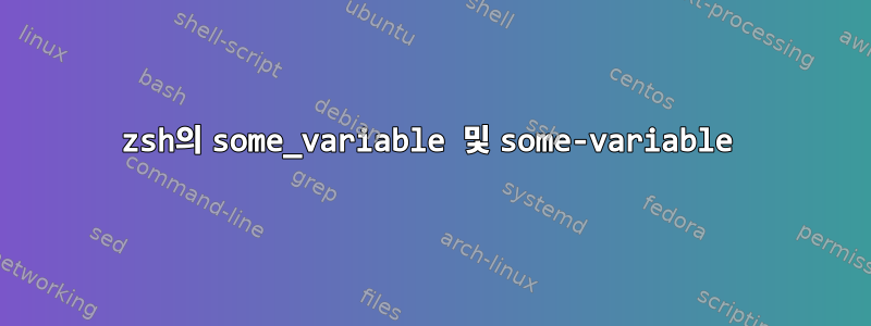 zsh의 some_variable 및 some-variable