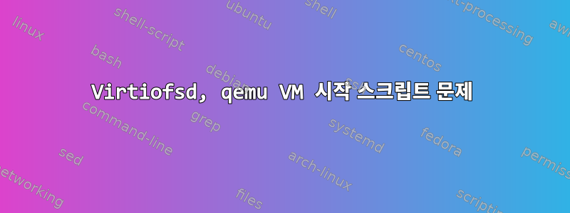 Virtiofsd, qemu VM 시작 스크립트 문제