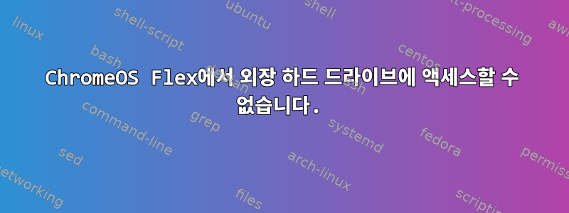 ChromeOS Flex에서 외장 하드 드라이브에 액세스할 수 없습니다.