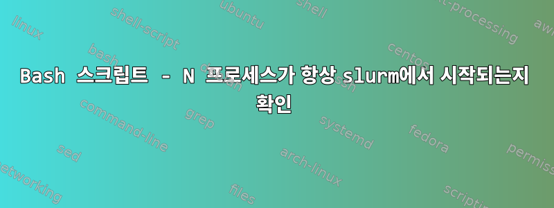 Bash 스크립트 - N 프로세스가 항상 slurm에서 시작되는지 확인