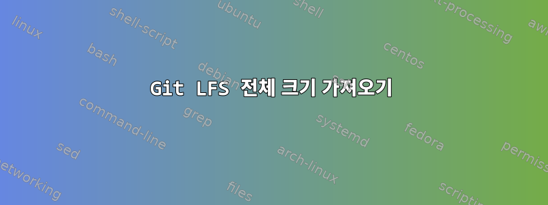 Git LFS 전체 크기 가져오기