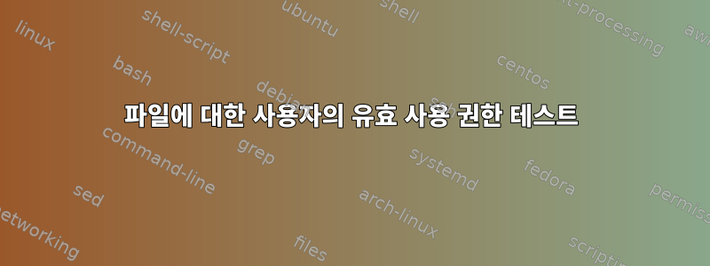 파일에 대한 사용자의 유효 사용 권한 테스트