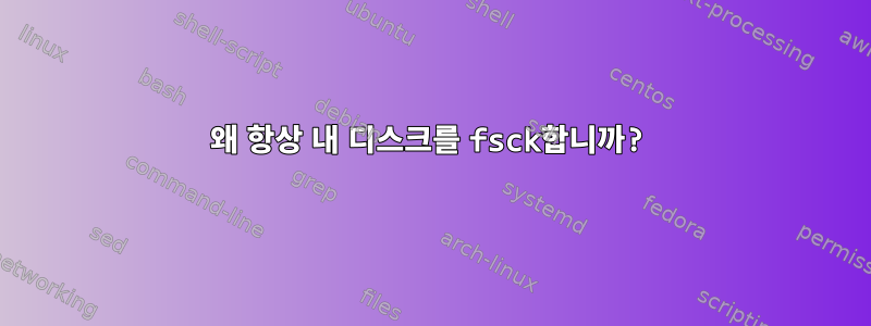 왜 항상 내 디스크를 fsck합니까?