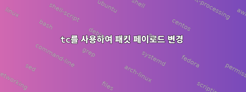 tc를 사용하여 패킷 페이로드 변경