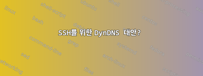 SSH를 위한 DynDNS 대안?