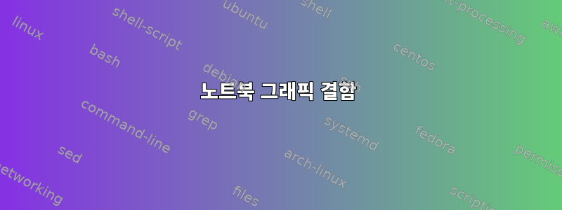 노트북 그래픽 결함