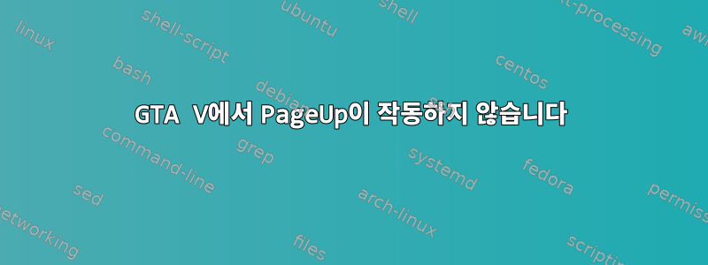 GTA V에서 PageUp이 작동하지 않습니다