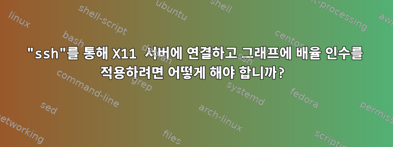 "ssh"를 통해 X11 서버에 연결하고 그래프에 배율 인수를 적용하려면 어떻게 해야 합니까?