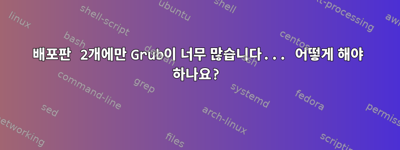 배포판 2개에만 Grub이 너무 많습니다... 어떻게 해야 하나요?