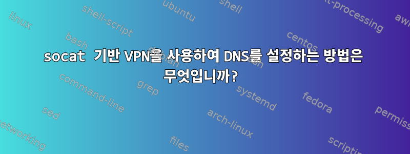 socat 기반 VPN을 사용하여 DNS를 설정하는 방법은 무엇입니까?