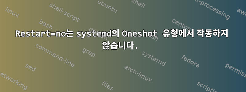 Restart=no는 systemd의 Oneshot 유형에서 작동하지 않습니다.