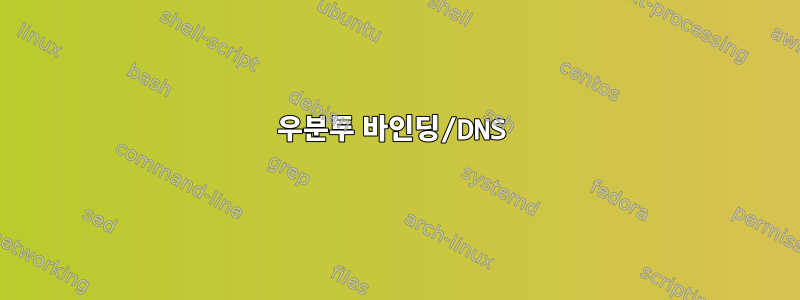 우분투 바인딩/DNS