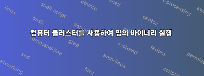 컴퓨터 클러스터를 사용하여 임의 바이너리 실행