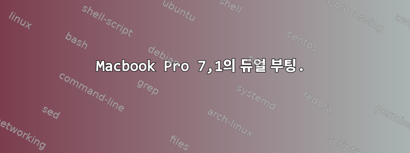 Macbook Pro 7,1의 듀얼 부팅.