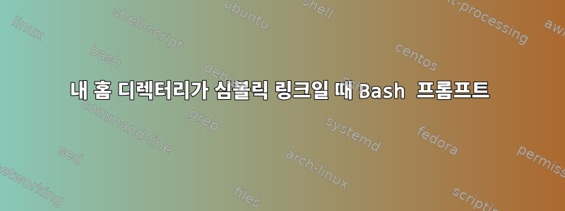 내 홈 디렉터리가 심볼릭 링크일 때 Bash 프롬프트