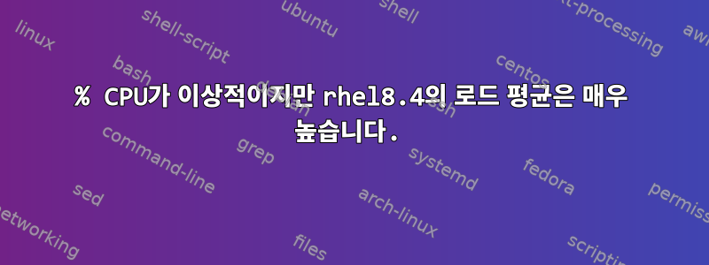 89% CPU가 이상적이지만 rhel8.4의 로드 평균은 매우 높습니다.