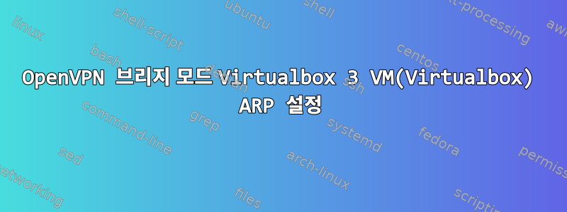 OpenVPN 브리지 모드 Virtualbox 3 VM(Virtualbox) ARP 설정