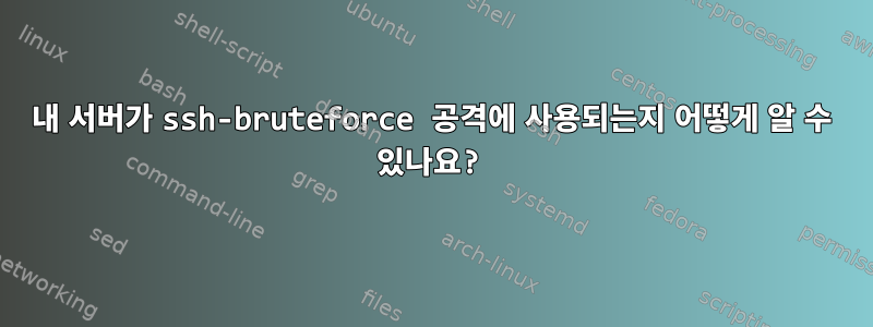 내 서버가 ssh-bruteforce 공격에 사용되는지 어떻게 알 수 있나요?